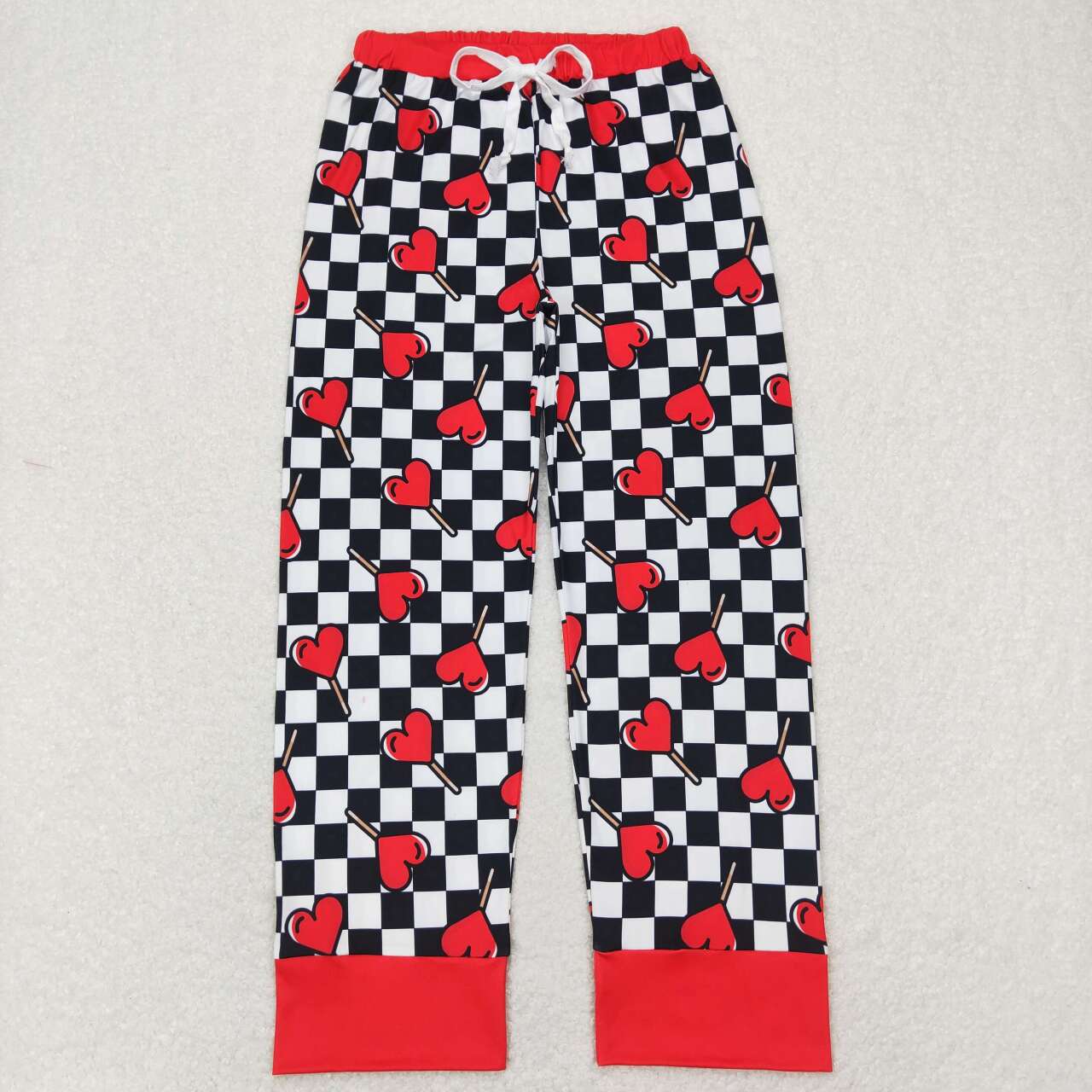 P0388 Adult Valentine Love Red Girls Bell Pants