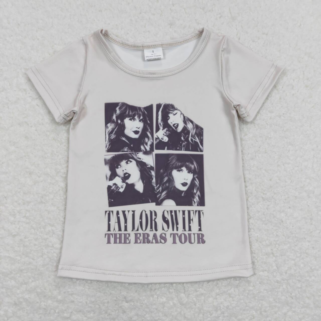 GT0435 Grey Taylor Singer The Eras Tour Girls Short Sleeve Top T-shirts