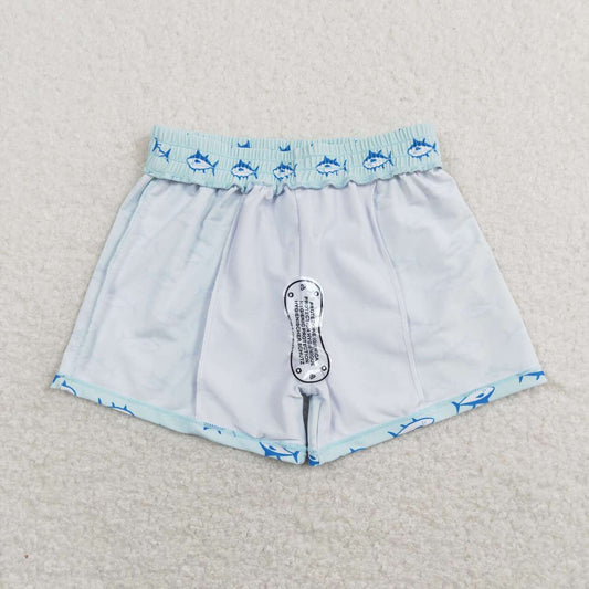 S0171 blue shark Cartoon Boys Bathing Suits Swimsuits Swimming Trunks RTS 202507