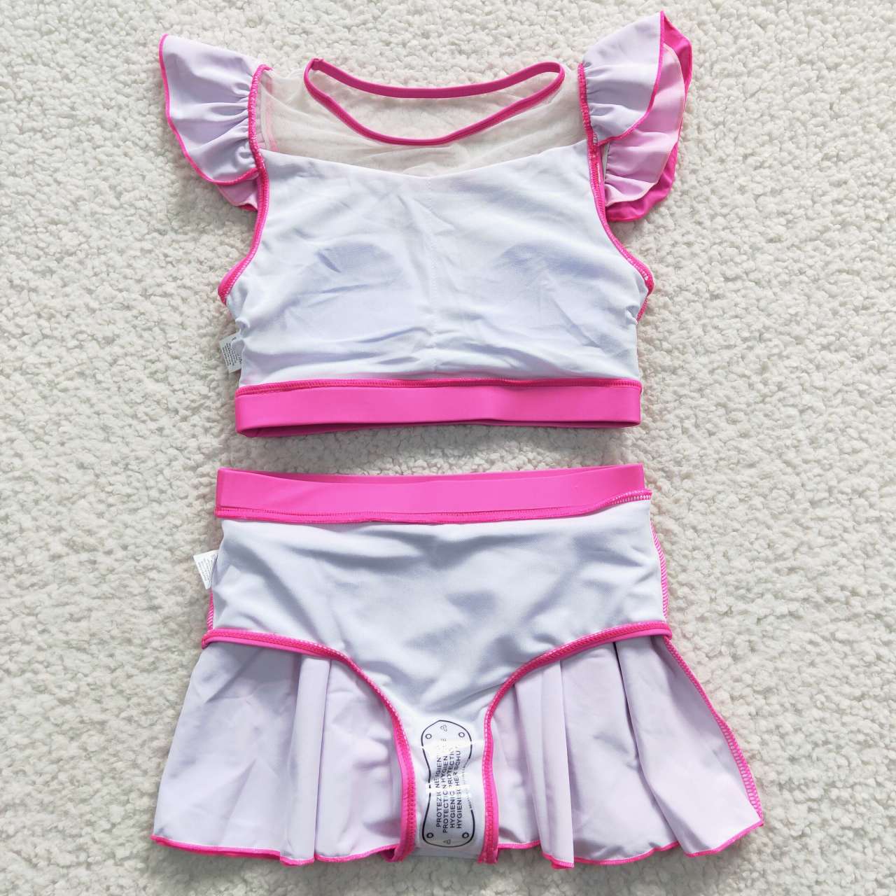 S0146 Pink Girls Swimming Bathing Suits Swimsuits