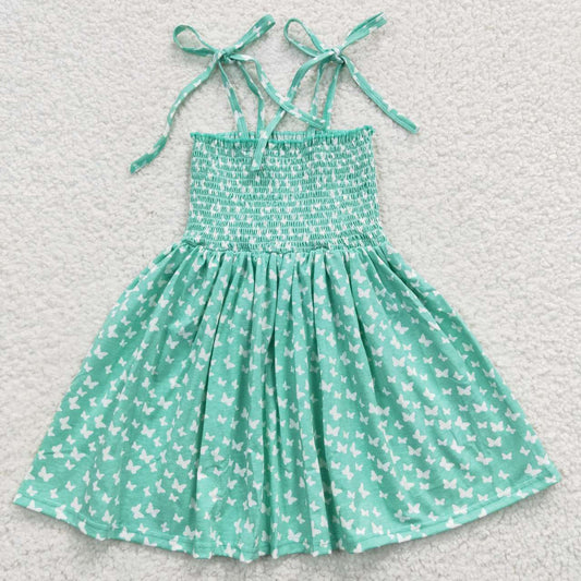 promotion RTS GSD0351 Green Girls Short Sleeve Dresses