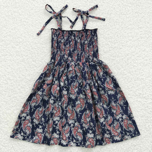 promotion RTS GSD0366 Black Floral Girls Short Sleeve Dresses