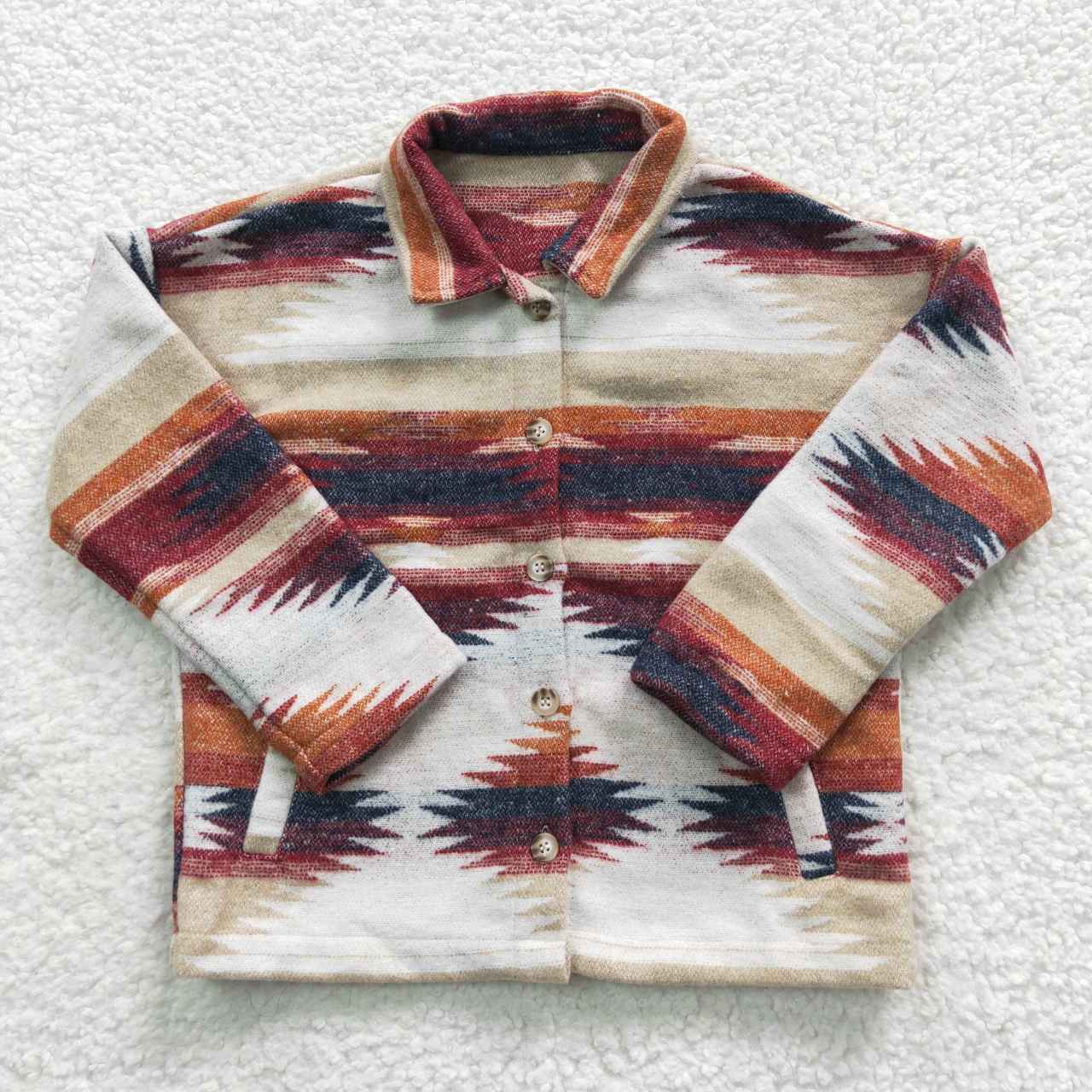 BT0252 Brown Jacket Boys Long Sleeve Top Collar Polo Pullover T-Shirts