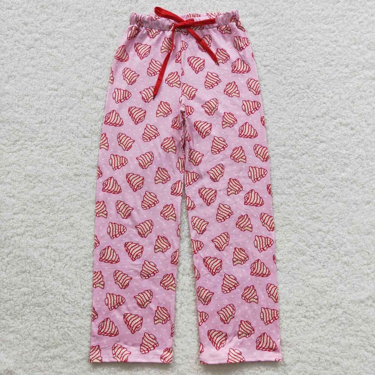 P0155 Christmas Red Tree Baby Girls Legging Long Pants