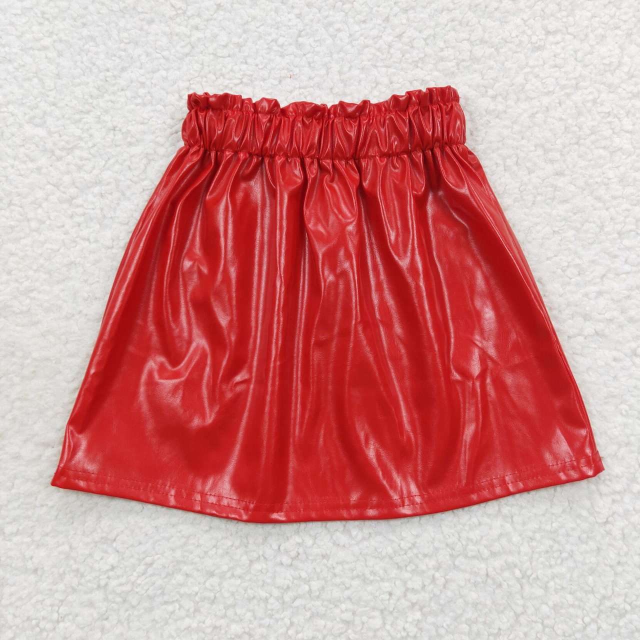 GLK0011 Red leather Girls Dresses