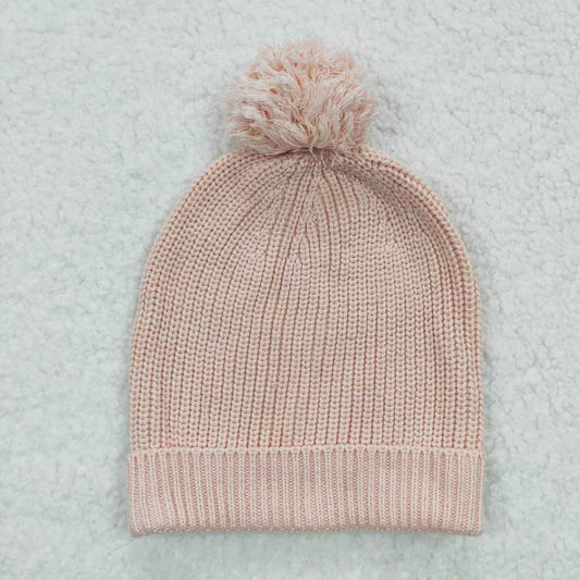 HA0001 Pink Knit Hat Cap