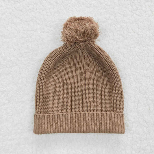 HA0005 Brown Knit Hat Cap