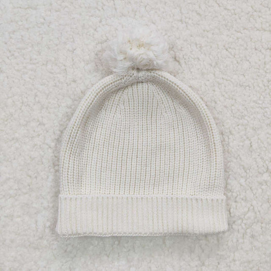HA0003 White Knit Hat Cap