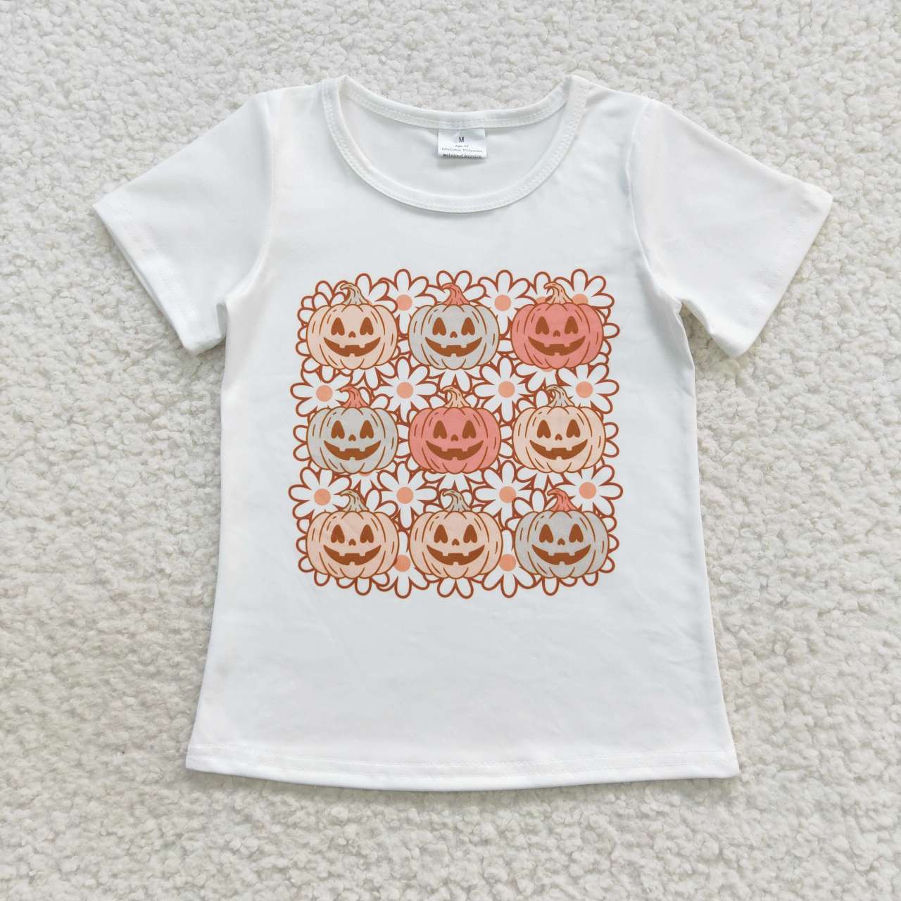 GT0290 Pumpkin Orange Girls Short Sleeve Top T-shirts