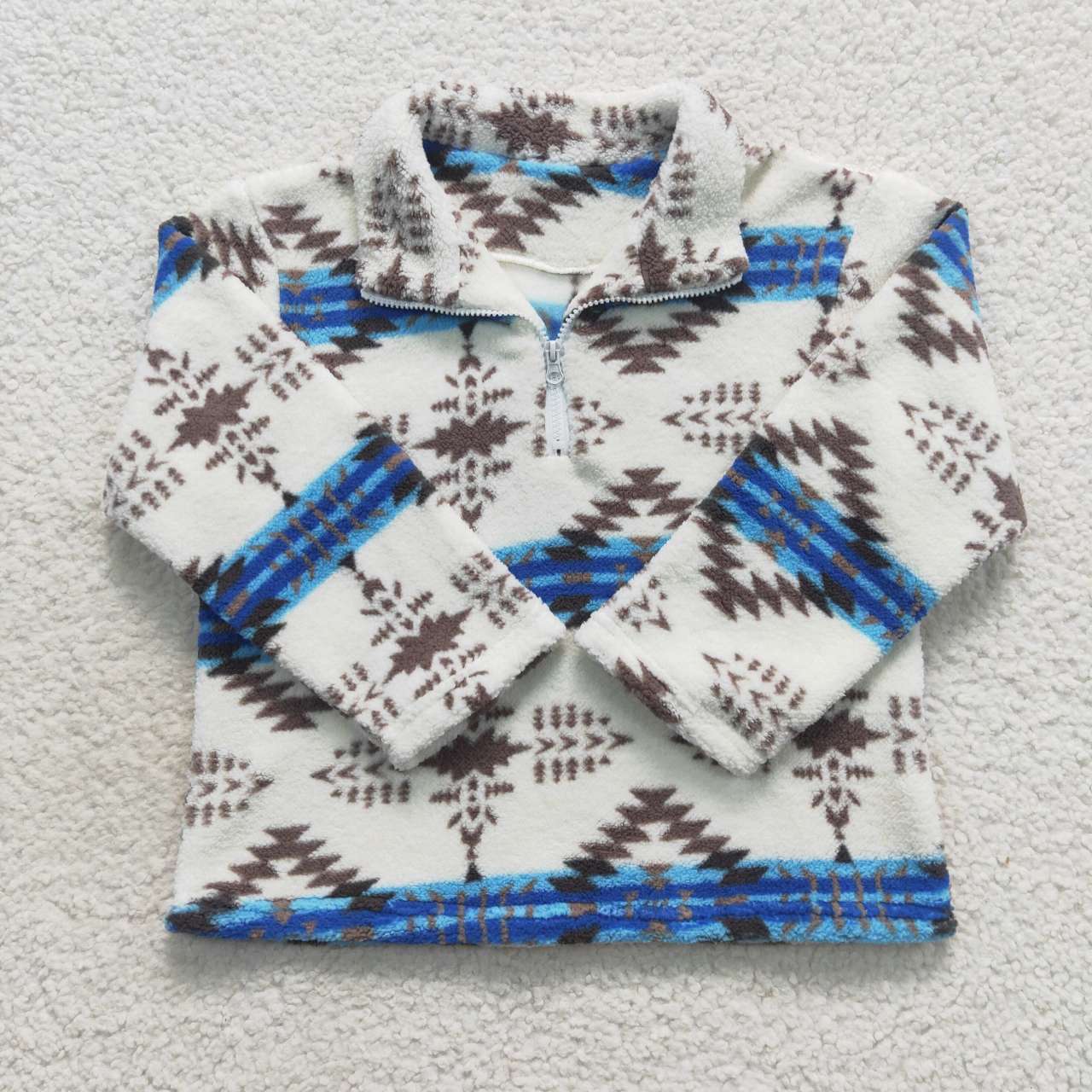 BT0354 Blue Girls Long Sleeve Top Pullover Coat