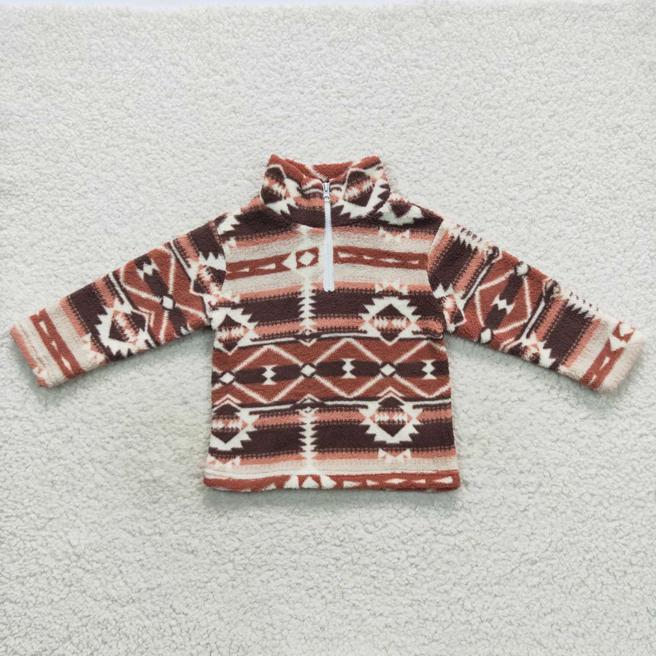 BT0369 Brown Girls Long Sleeve Top Pullover Coat