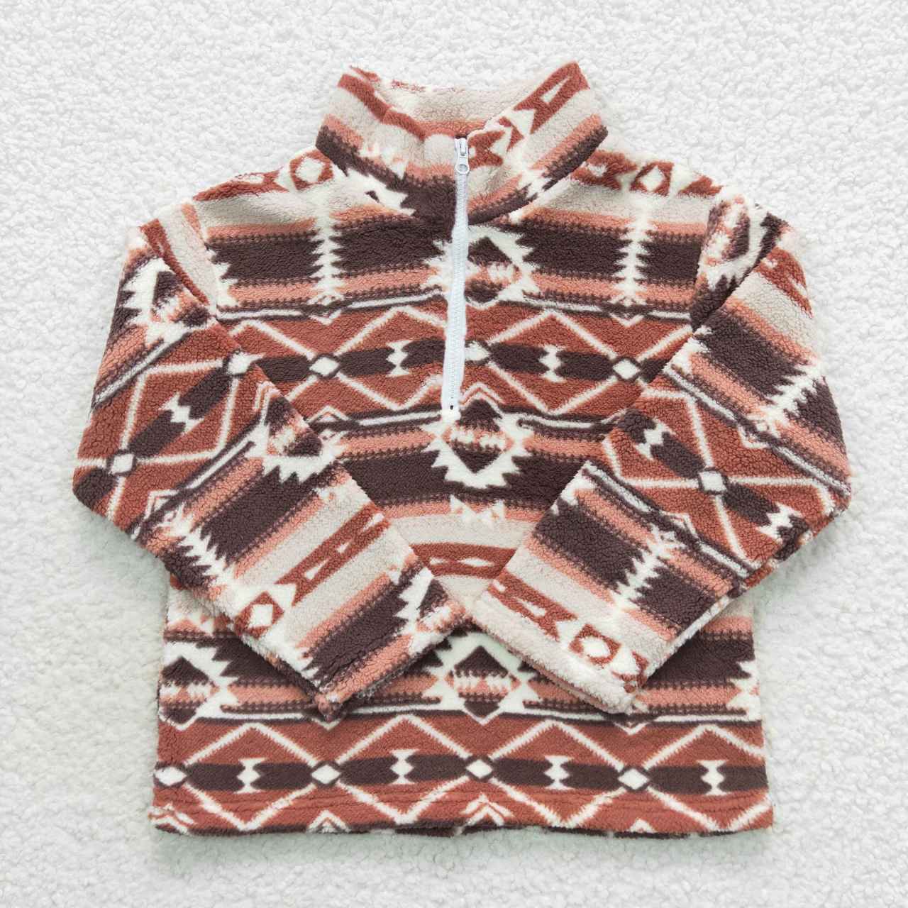 BT0369 Brown Girls Long Sleeve Top Pullover Coat