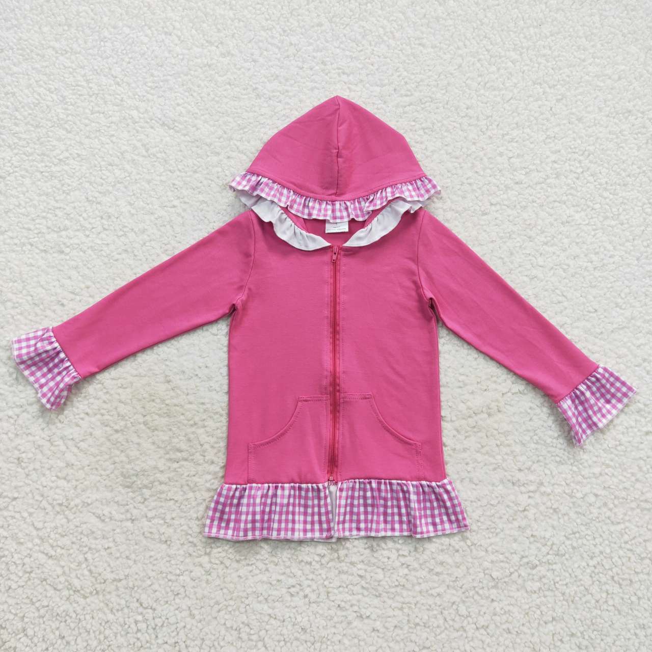 GT0261 Pink Girls Long Sleeve Hoodies Top