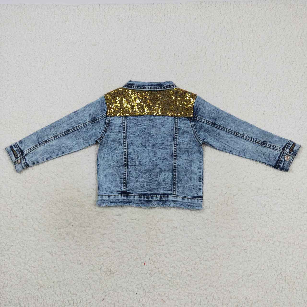 GT0351 Sequin Blue Girls Denim Jacket