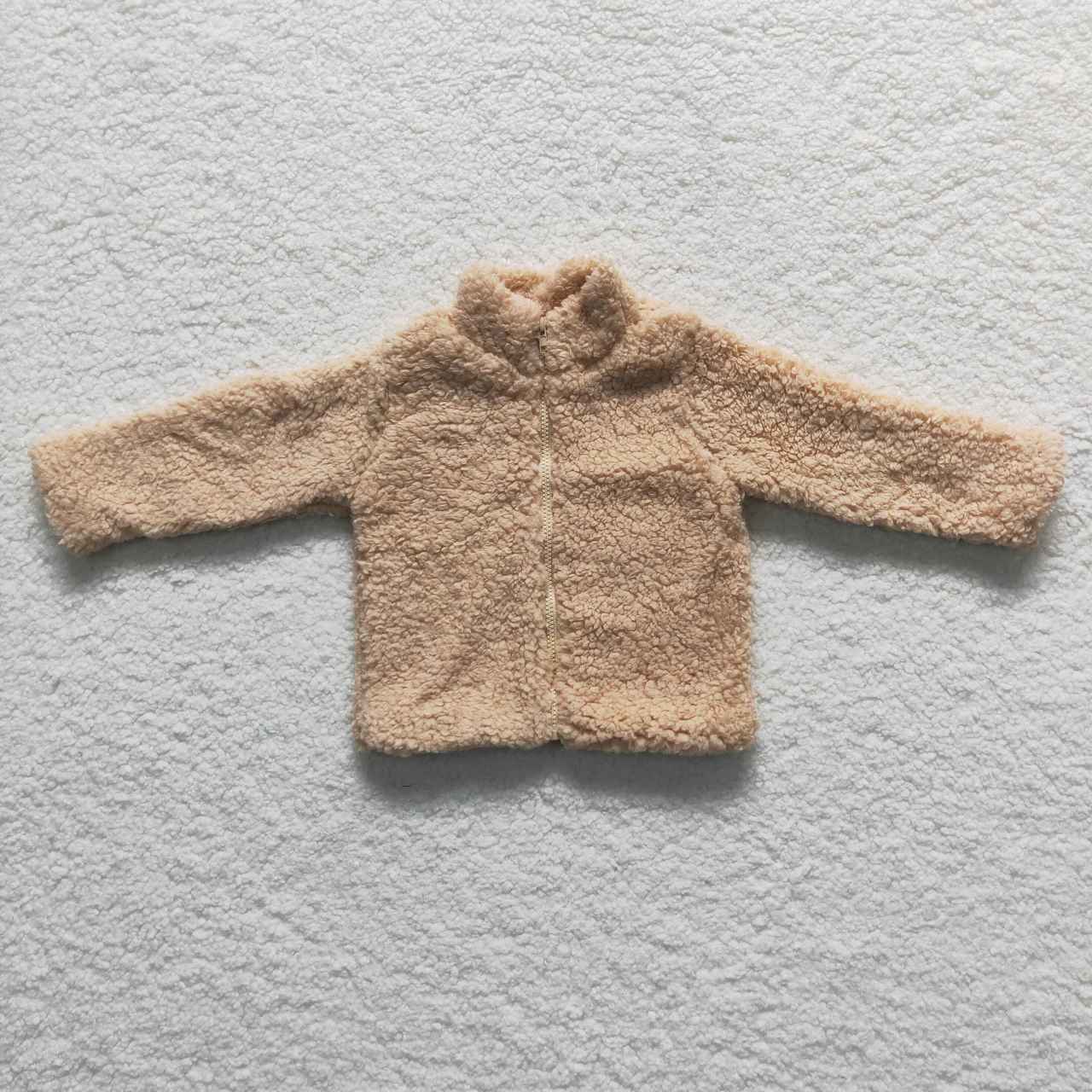 BT0295 Brown Girls Long Sleeve Top Pullover Coat