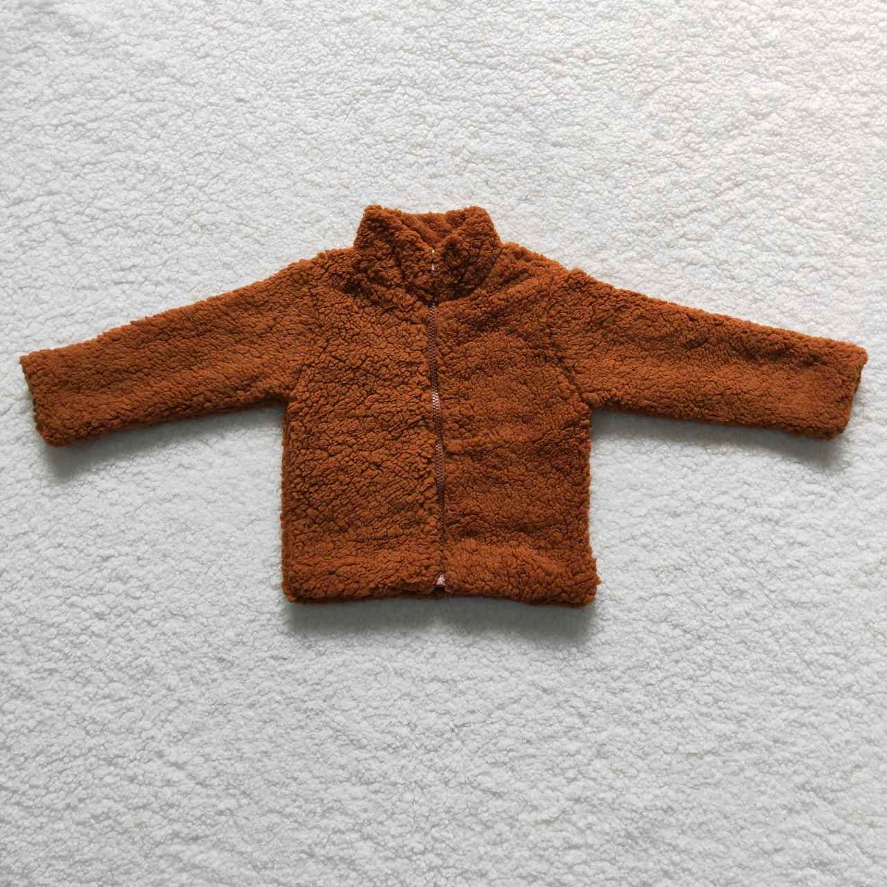 BT0296 Brown Girls Long Sleeve Top Pullover Coat