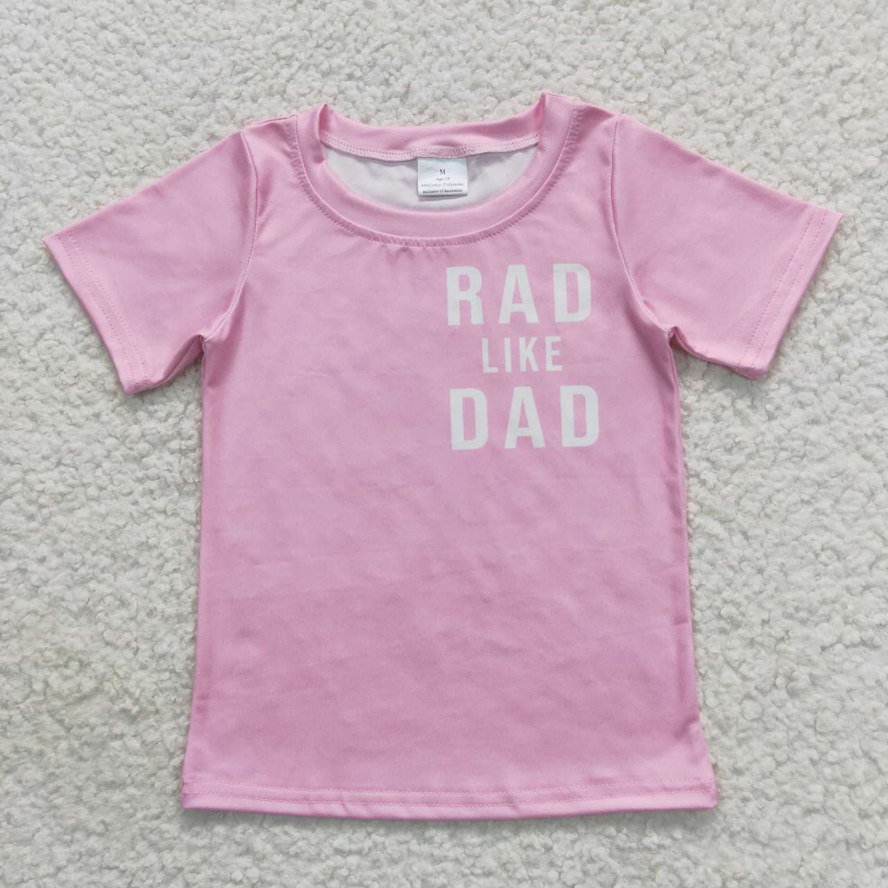 GT0309 Rad Like Dad Pink Girls Short Sleeve Top T-shirts