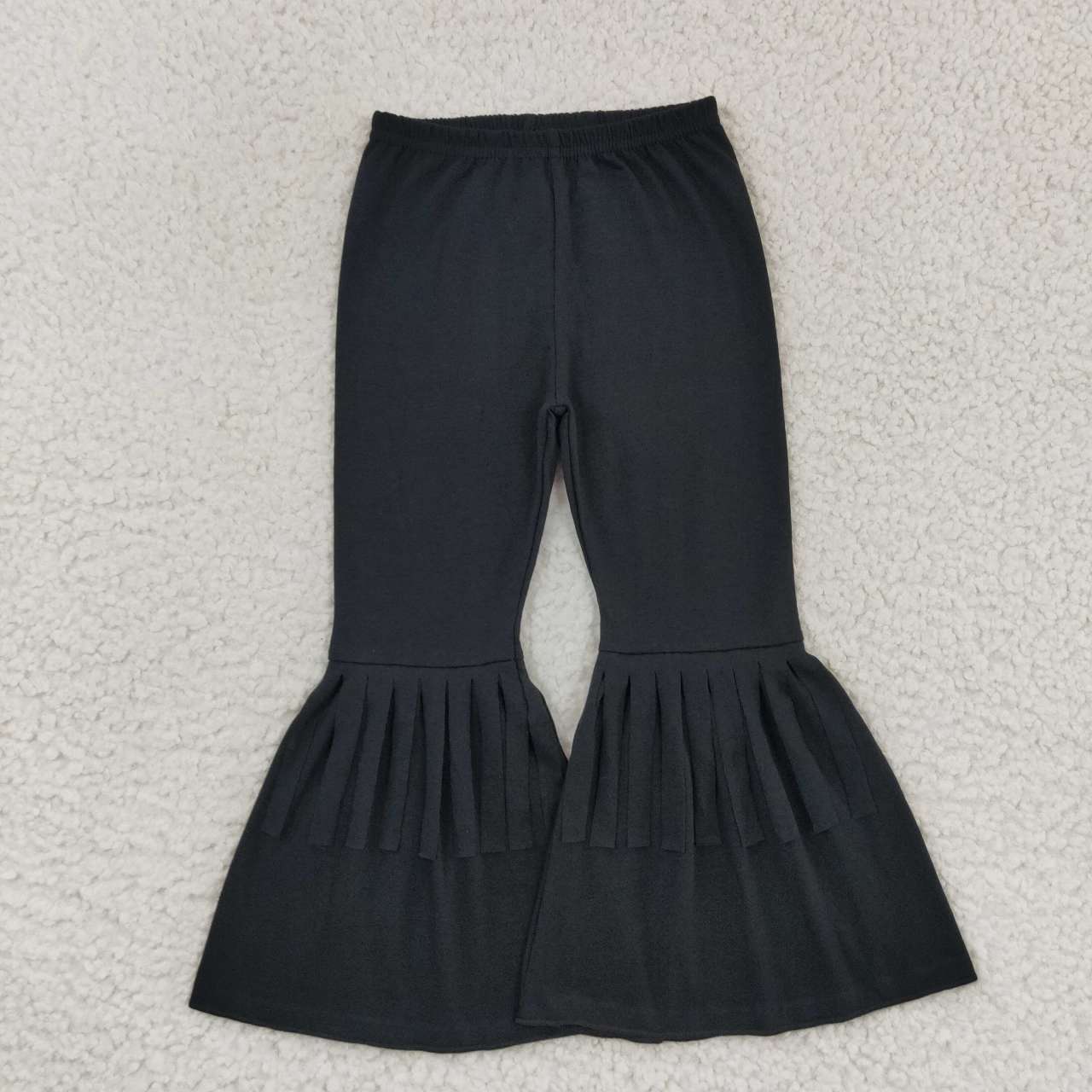 P0282 Black Print Girls Long Pants