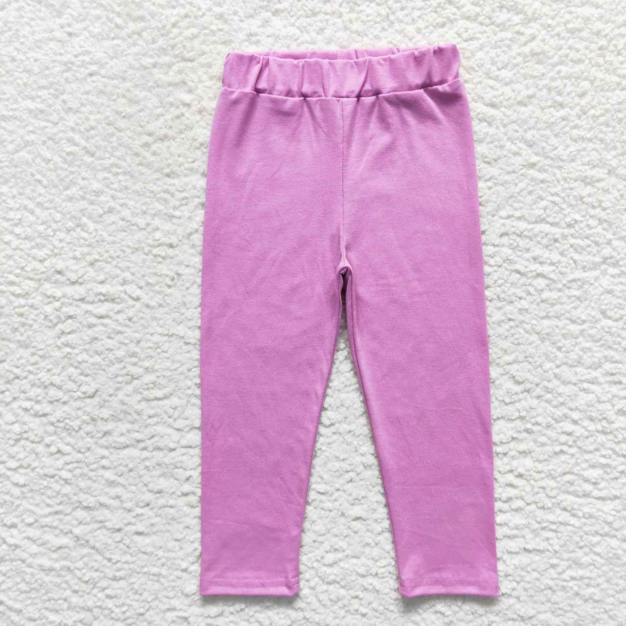 P0211 Purple Print Girls Long Pants