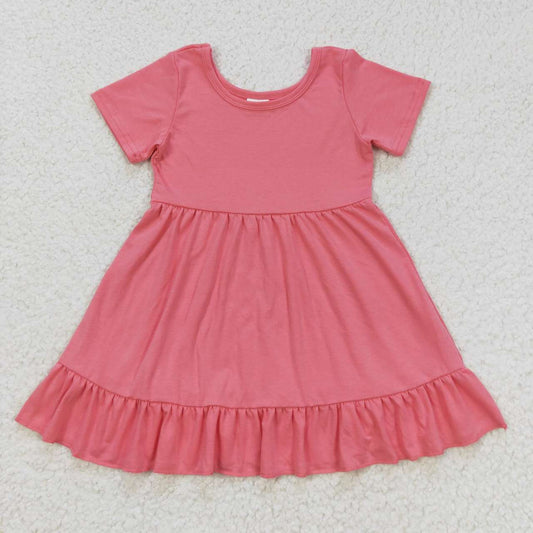 GSD0475 Pink Girls Flutter Sleeve Dresses