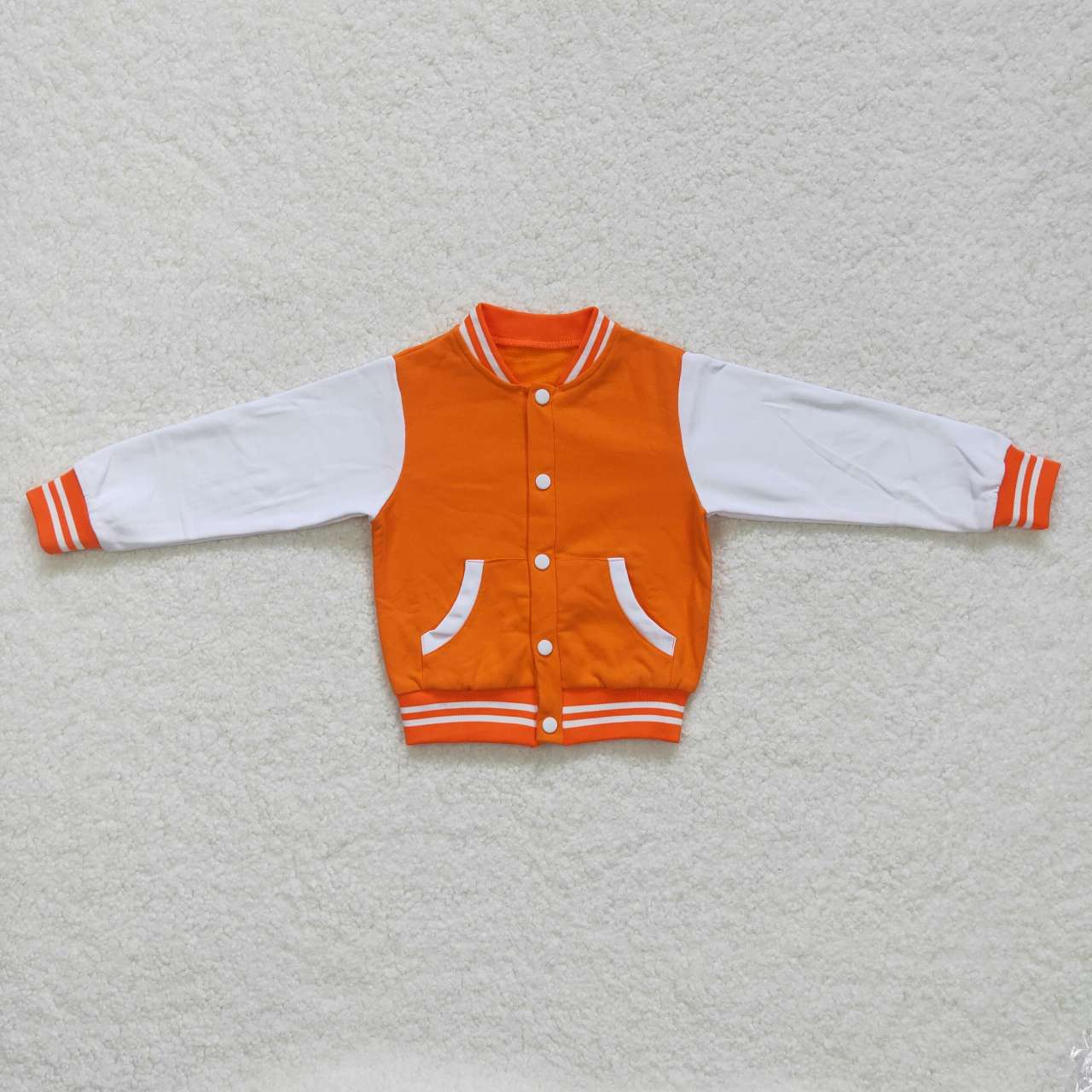 BT0268 Orange Girls Long Sleeve Jacket Top