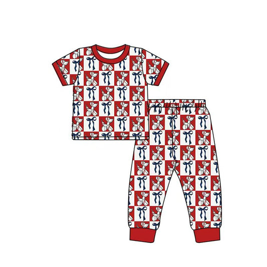 CUSTOM Pre-Order MOQ 5 PCS Fabric-Cotton 4th of July Girls Outfit 202605 Sibling