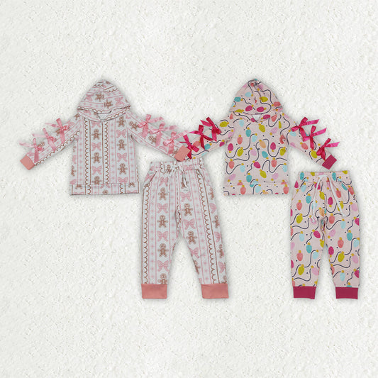 Christmas Hoodie Girls Set Kids Sibling Matching Clothes