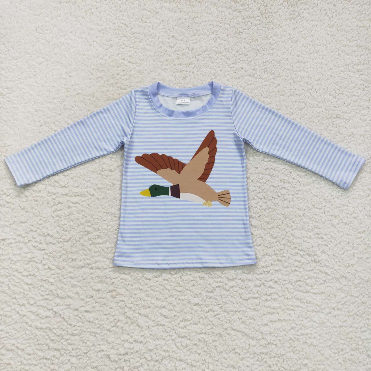 BT0365 Blue Duck Bird Boys Short Sleeve Top T-shirts