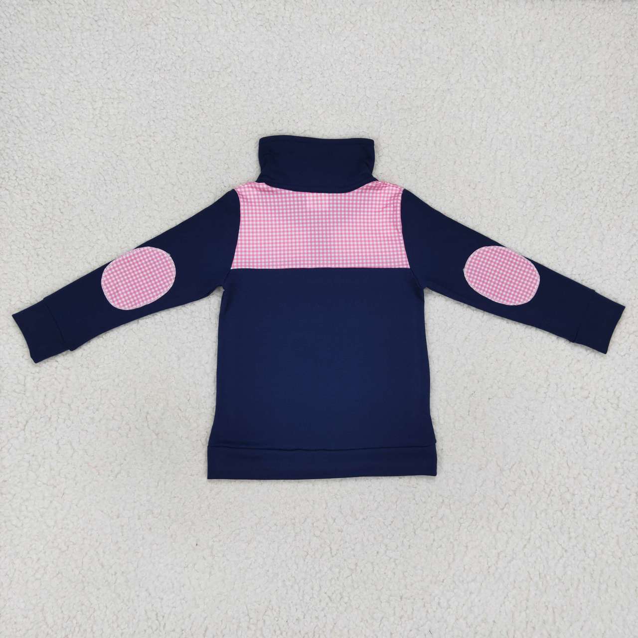 BT0290 Blue Pink Boys Long Sleeve Top Collar Polo Pullover T-Shirts