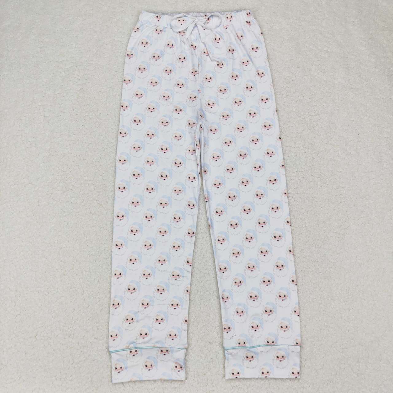 P0268 Adult Christmas Blue Santa Girls Bell Pants