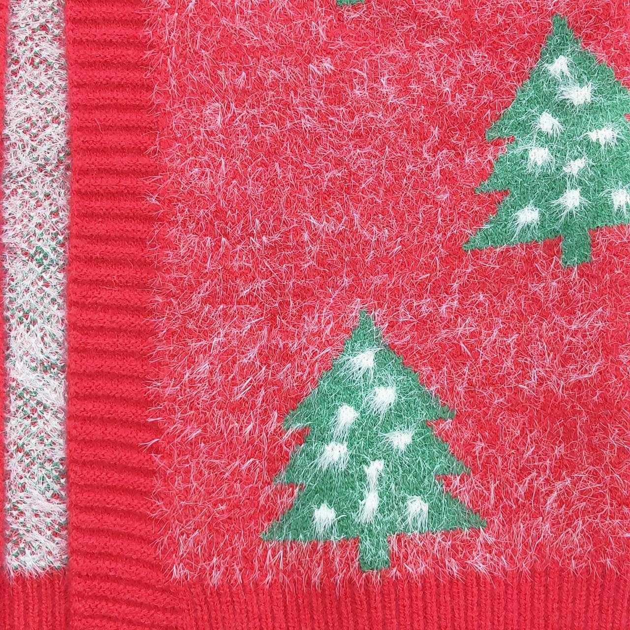 GT0356--改GT1114 Christmas Red Tree Print Girls Long Sleeve Cardigan Sweater