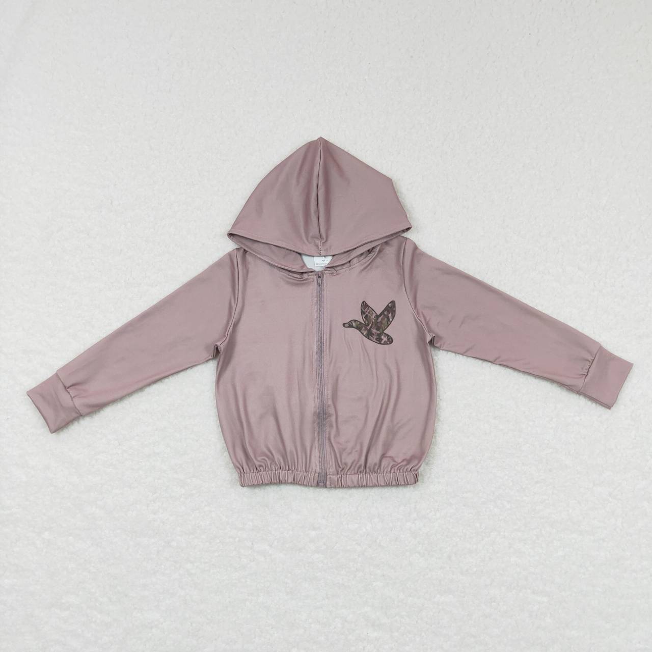 GT0336 Green Camo Bird Girls Long Sleeve Hoodies Top