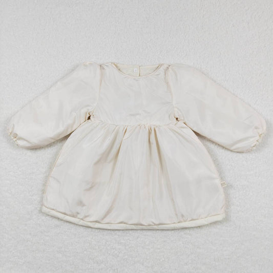 GLD0263 White Winber Girls Long Sleeve Dresses