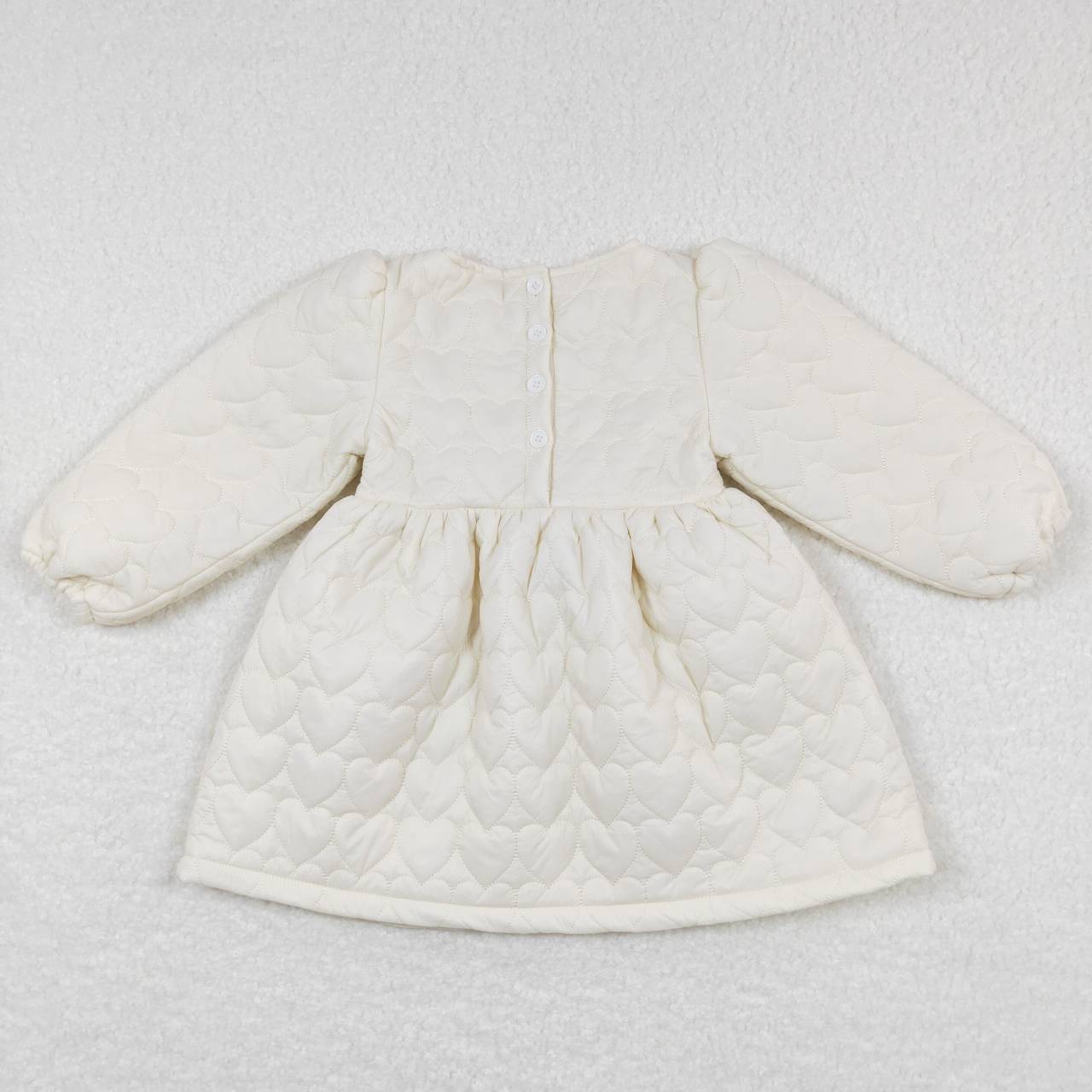 GLD0263 White Winber Girls Long Sleeve Dresses