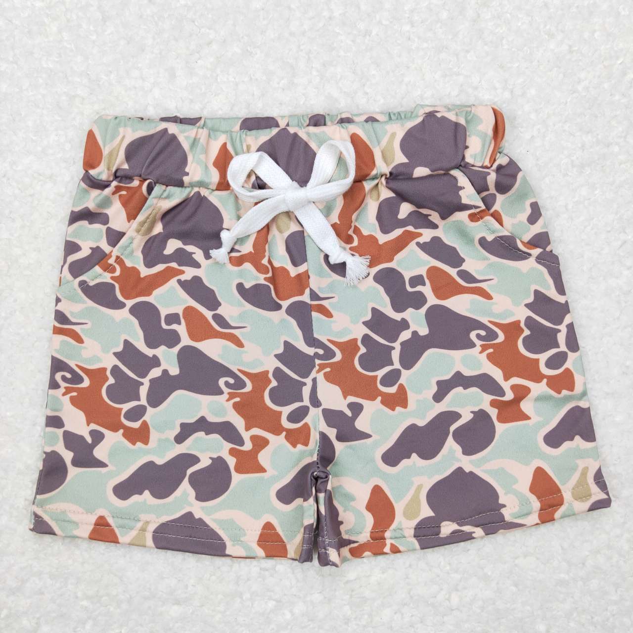 SS0138 Green Camo Boys Shorts Pants