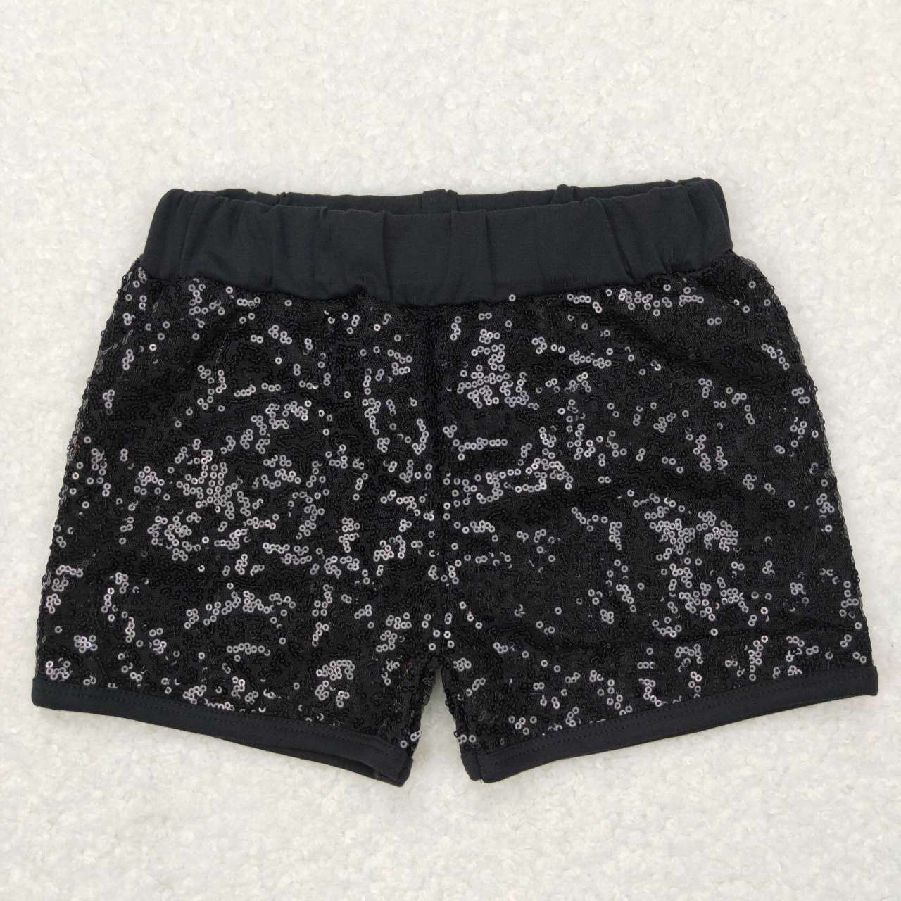 SS0121 Black Sequin Girls Shorts Pants