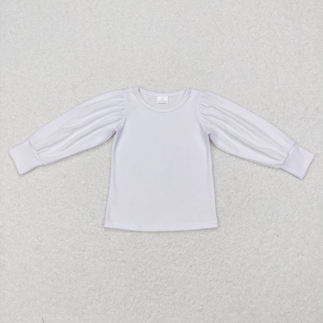 GT0370 White Girls Long Sleeve Top T-shirts