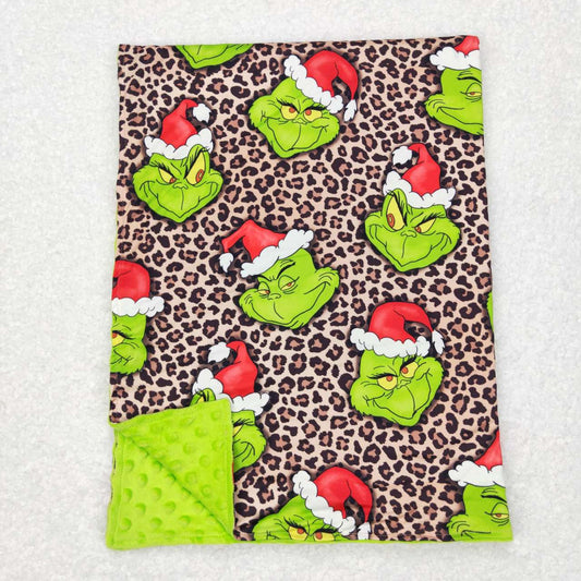 BL0090 christmas Green Red Print Blanket