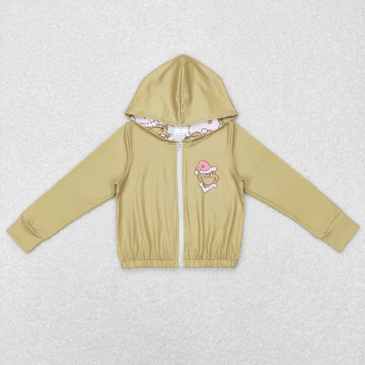 GT0339 christmas green cartoon Girls Long Sleeve Hoodies Top