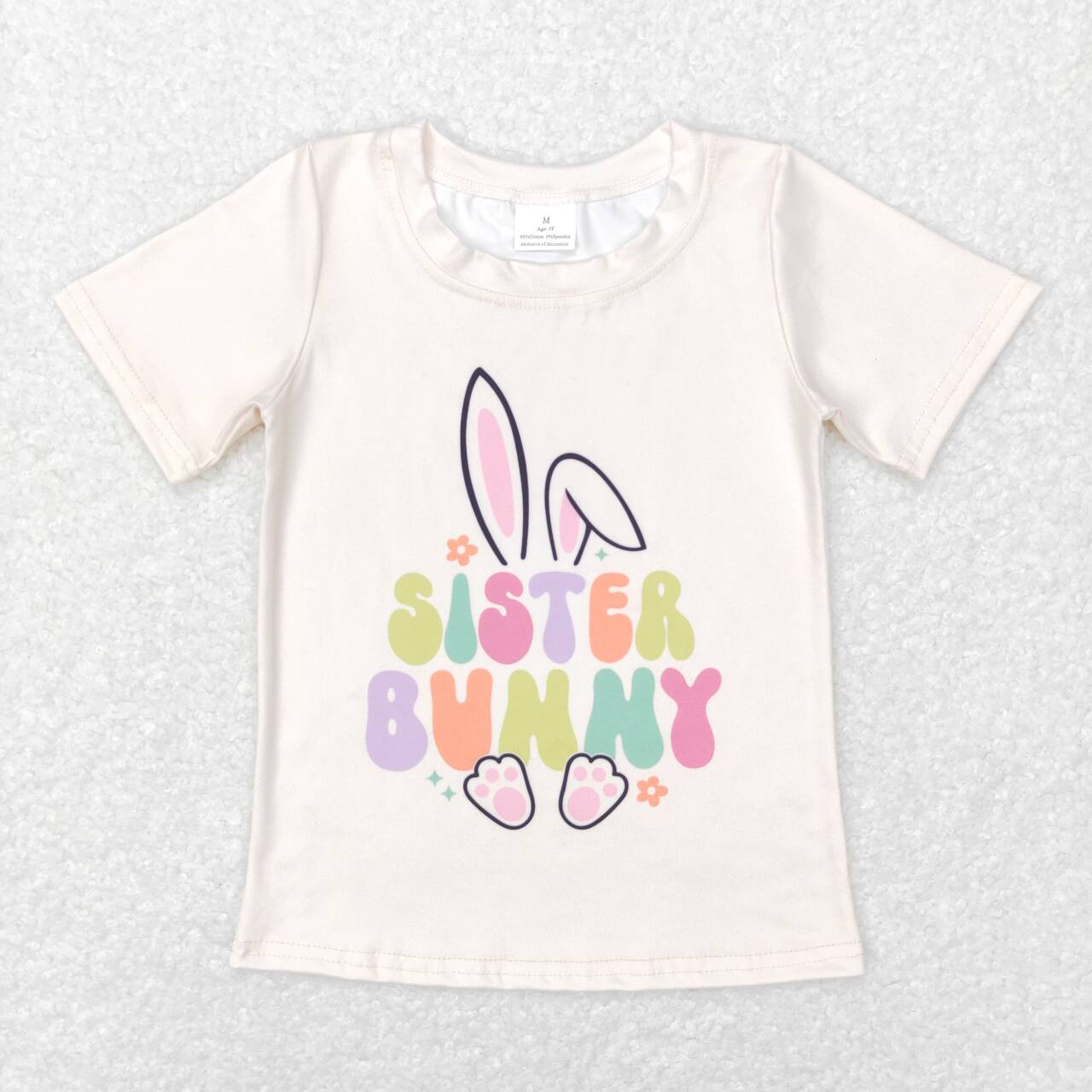 GT0394 Easter Sister Bunny Rabbit Girls Short Sleeve Top T-shirts