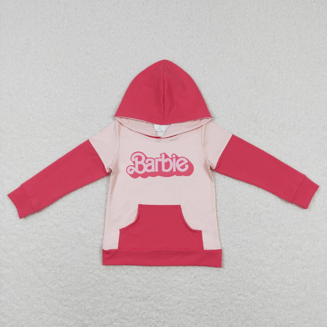 GT0400 Pink B Cartoon Girls Long Sleeve Hoodies Top