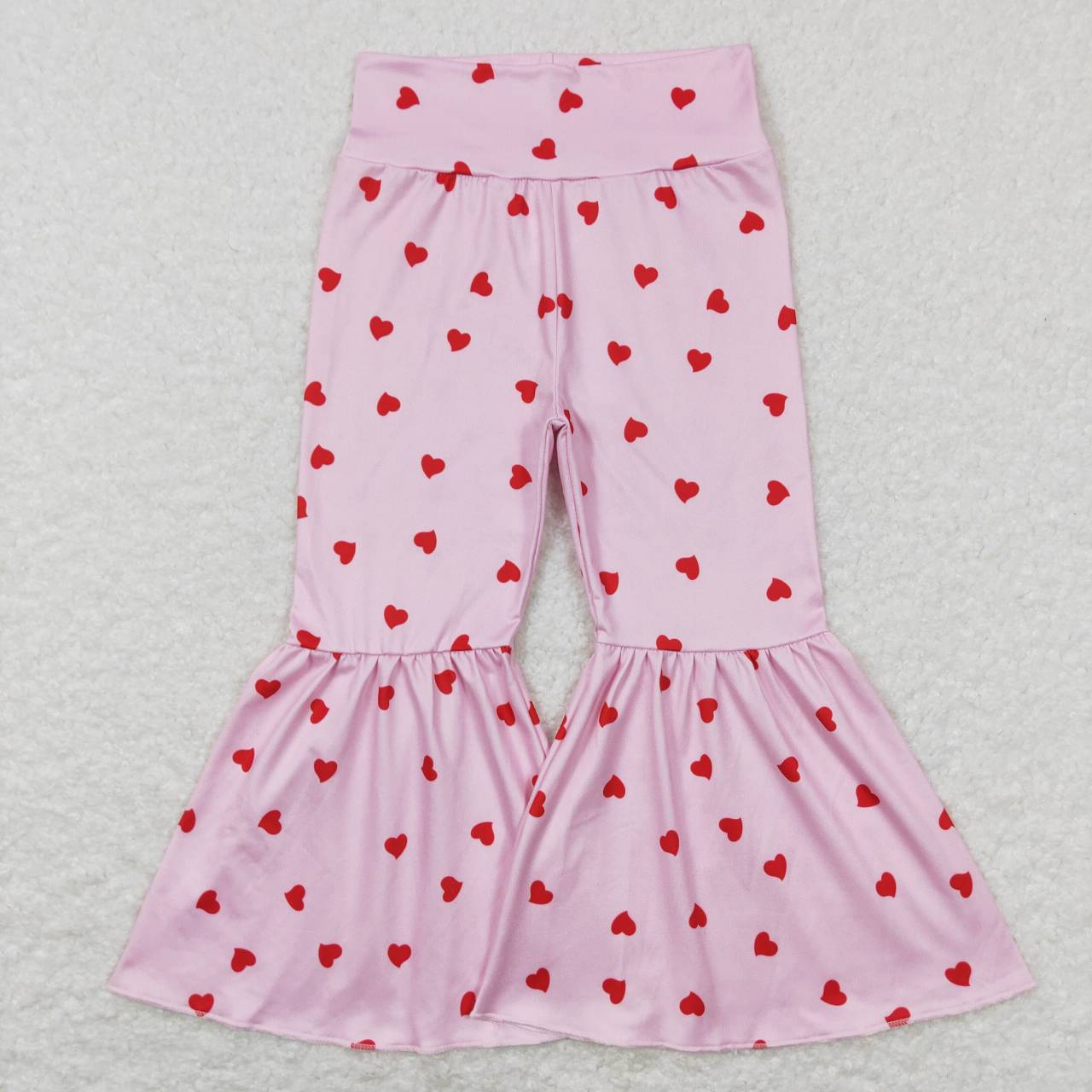 P0339 Valentine love pink Girls Long Pants