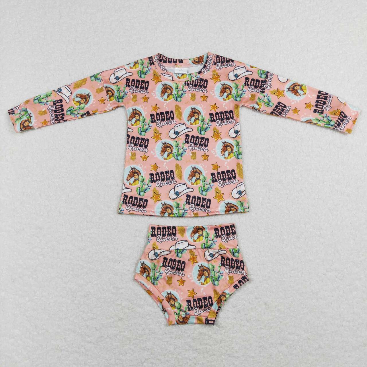 GBO0212 Rodeo Queen cowboy Girls Short Sleeve Bummies Outfits