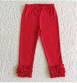 E2-27 Red Girls Legging Long Pants