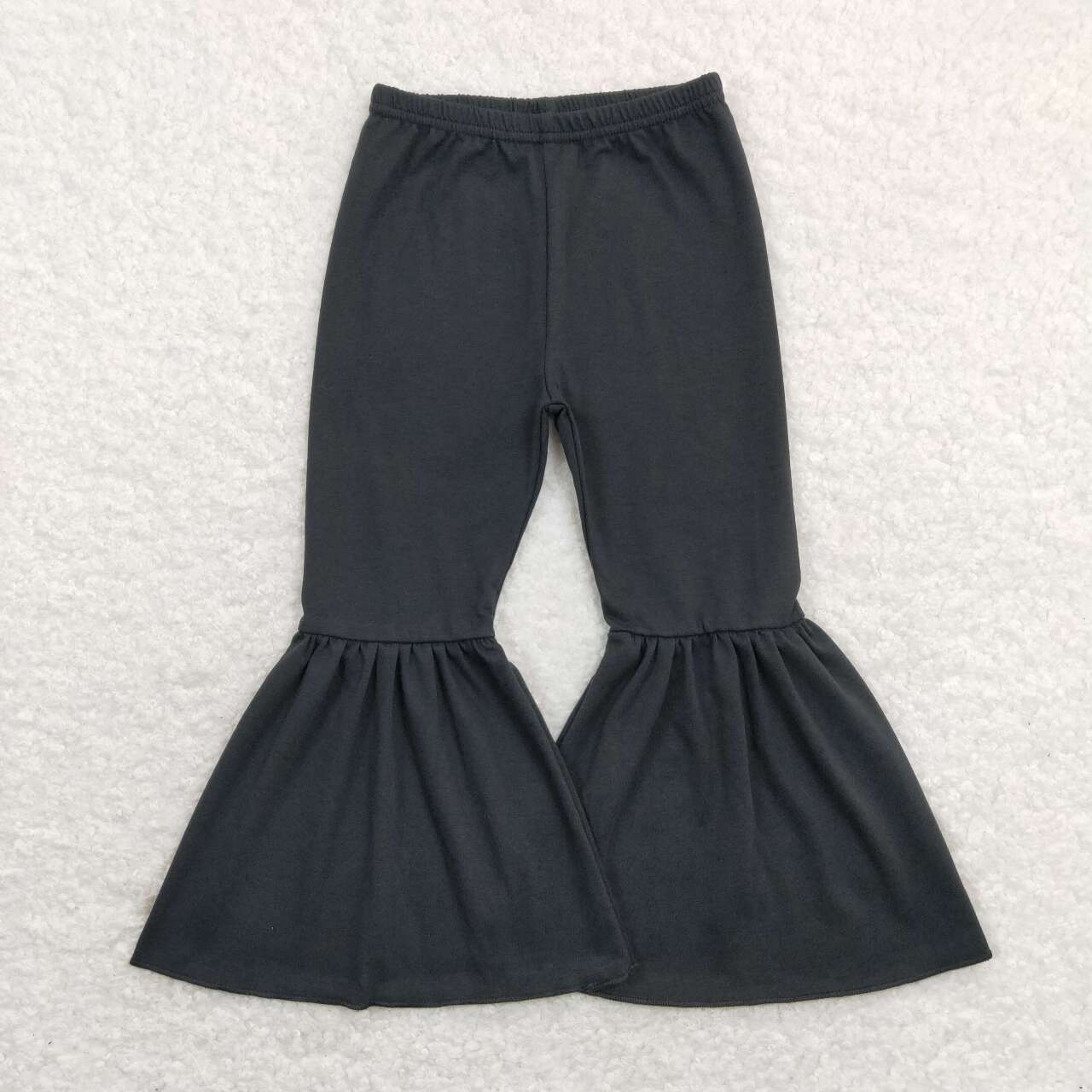 P0422 Black Girls Legging Long Pants Bell Bottom