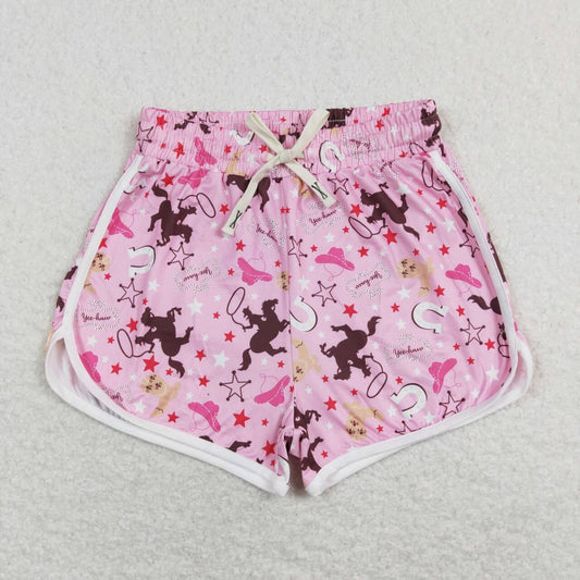 Adult SS0130 Pink Western Cow Girls Shorts Pants