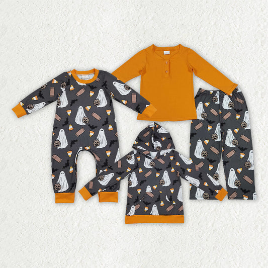 Halloween Pumpkin Bats Candy Kids Matching Clothes