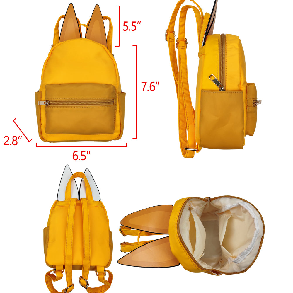 BA0282 Cartoon Bluey Ear Yellow Bags 2.8*6.5*7.6*5.5 inches Backpack 202503 RTS