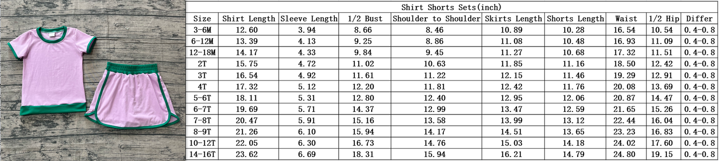 GSD3923 Beige Black Short Sleeve with Skirts for Girls Sets 202604 RTS