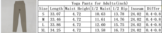 P0764 Pre-Order Adult Women's Brown Green Yoga Pants 202506 Local Warehouse